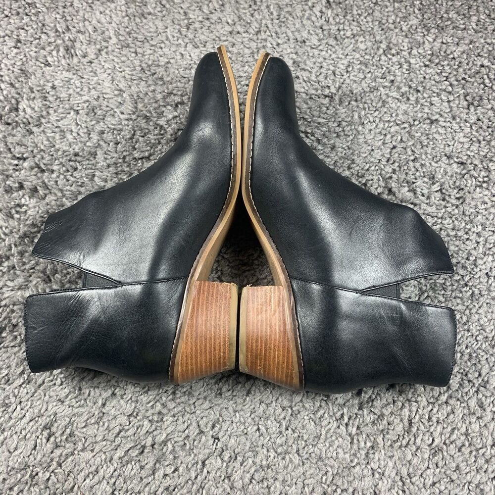 Cole Haan Abbot Women's Boot Sz 8 B Black Leather Block Heel Ankle Boots D44240 - Picture 4 of 8